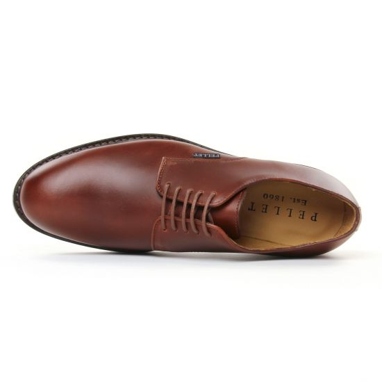 chaussures basses à lacets marron mode homme automne hiver - Photo Produit 4