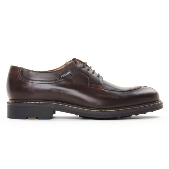 chaussures basses à lacets marron foncé mode homme automne hiver - Photo Produit 2