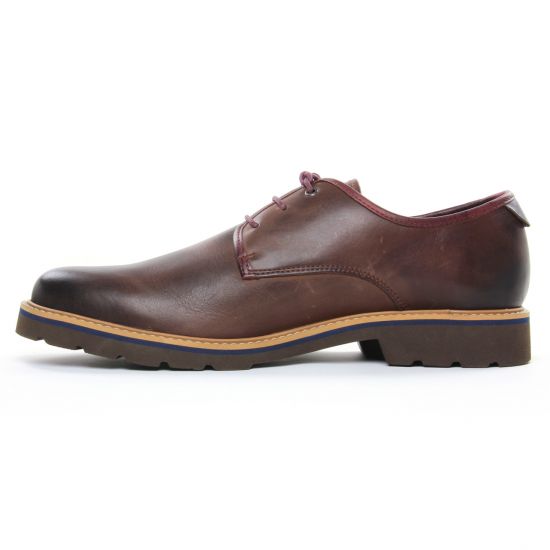 chaussures basses à lacets marron foncé mode homme automne hiver - Photo Produit 3