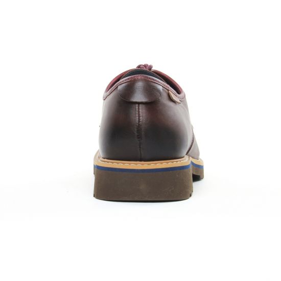 chaussures basses à lacets marron foncé mode homme automne hiver - Photo Produit 7