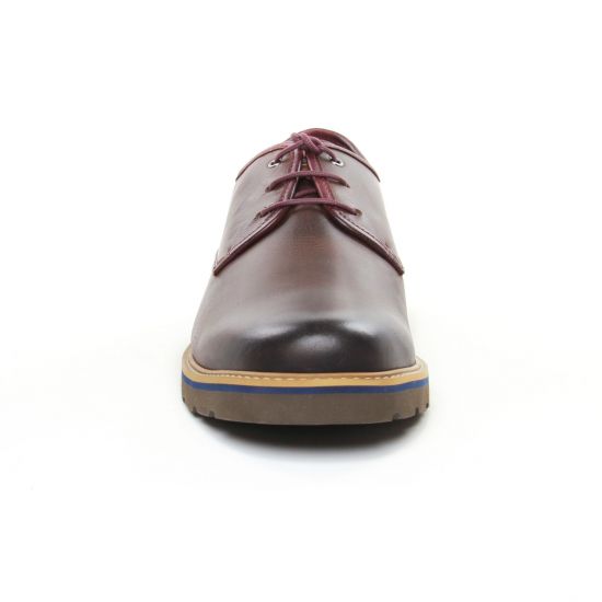 chaussures basses à lacets marron foncé mode homme automne hiver - Photo Produit 6
