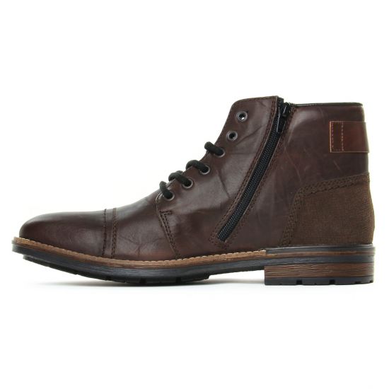 chaussures montantes marron foncé mode homme automne hiver - Photo Produit 3