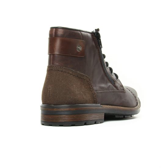 chaussures montantes marron foncé mode homme automne hiver - Photo Produit 7