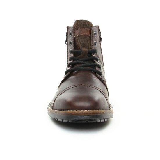 chaussures montantes marron foncé mode homme automne hiver - Photo Produit 6
