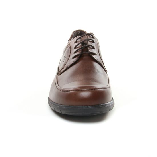 chaussures basses à lacets marron mode homme automne hiver - Photo Produit 6
