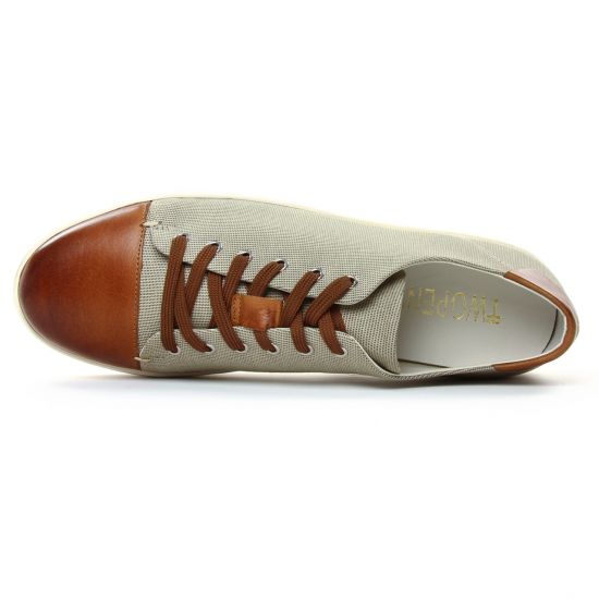 tennis et baskets mode beige marron mode homme automne hiver - Photo Produit 4