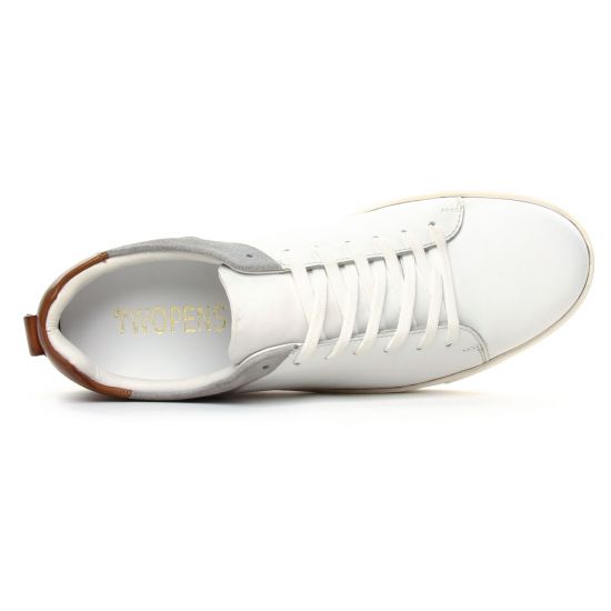 tennis et baskets mode blanc marron mode homme automne hiver - Photo Produit 4