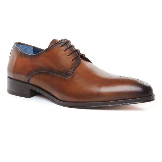 Chaussures Basses À Lacets Brett Sons 3875 Cognac, vue principale de la chaussure homme