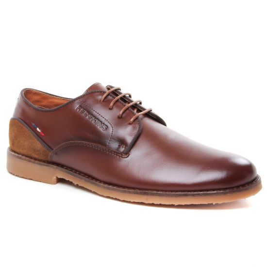 Chaussures Basses À Lacets Redskins Grisel Cognac, vue principale de la chaussure homme