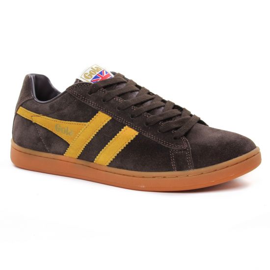 Tennis Gola Equipe Suede Dark Brown, vue principale de la chaussure homme
