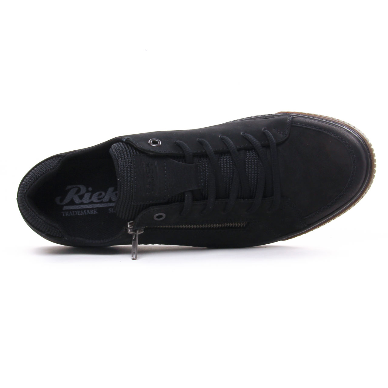 Rieker Uomo 18910 - Scarpe Stringate Comode, Sneaker Sportive Nere Con Dettagli Marroni
