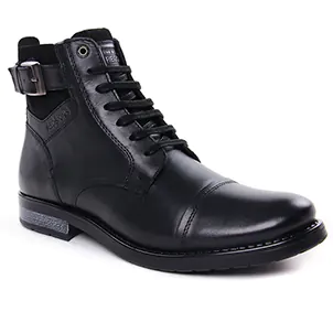 chaussures-montantes noir même style de chaussures en ligne pour hommes que les  Redskins