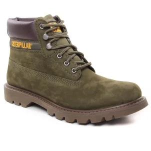 chaussures-basses-a-lacets marron vert kaki même style de chaussures en ligne pour hommes que les  Caterpillar