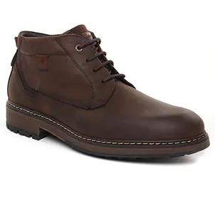 Chaussures homme hiver 2024 - chaussures montantes Fluchos marron foncé