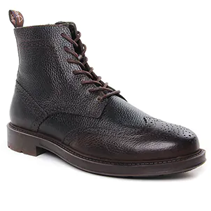 Chaussures homme hiver 2024 - chaussures montantes Marco Tozzi marron foncé