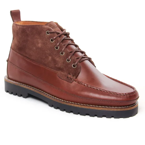 Chaussures Montantes Kost Crispy Cognac, vue principale de la chaussure homme